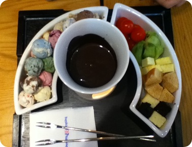 icecream fondue
